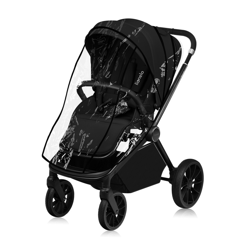 Lionelo - Cochecito combinable 2 en 1 MIKA PLUS Negro Ónix