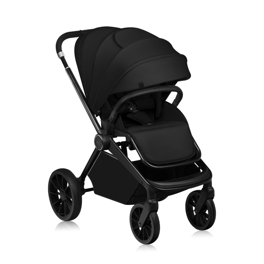 Lionelo - Cochecito combinable 2 en 1 MIKA PLUS Negro Ónix