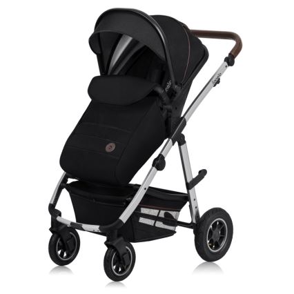 Lionelo - Cochecito combinable 3 en 1 AMBER Negro/Plateado