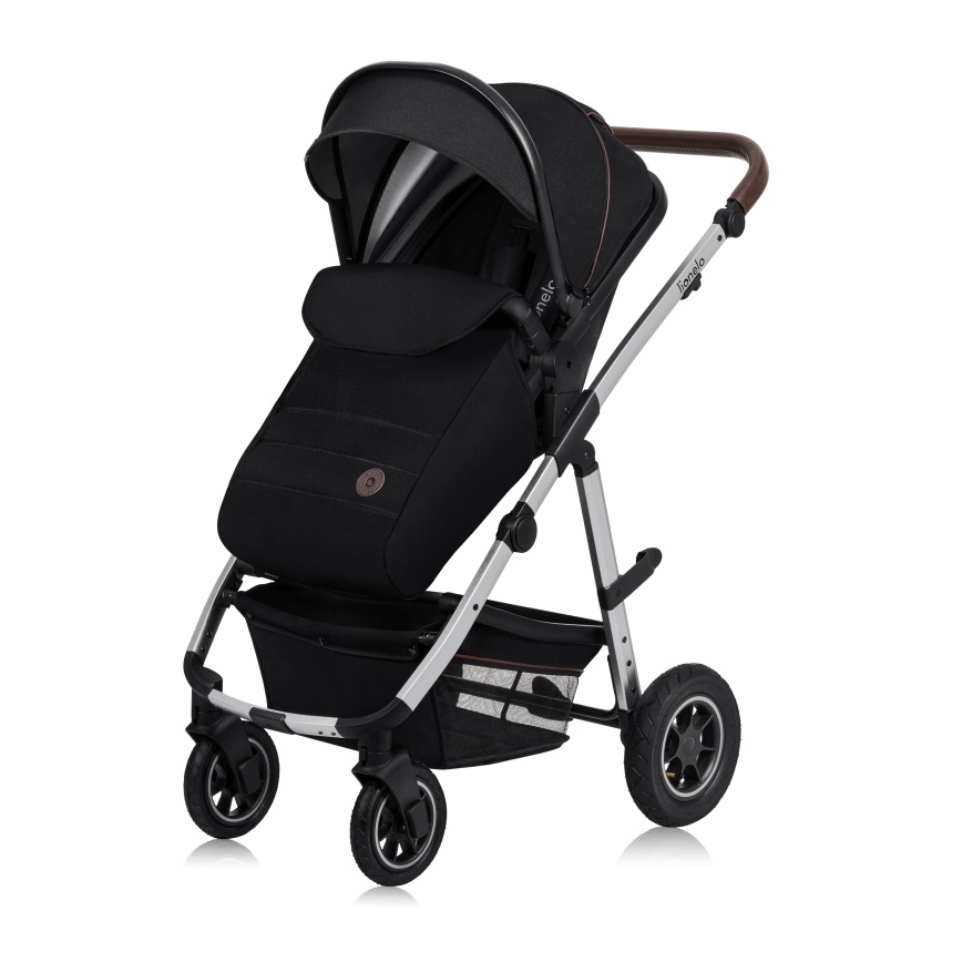 Lionelo - Cochecito combinable 3 en 1 AMBER Negro/Plateado
