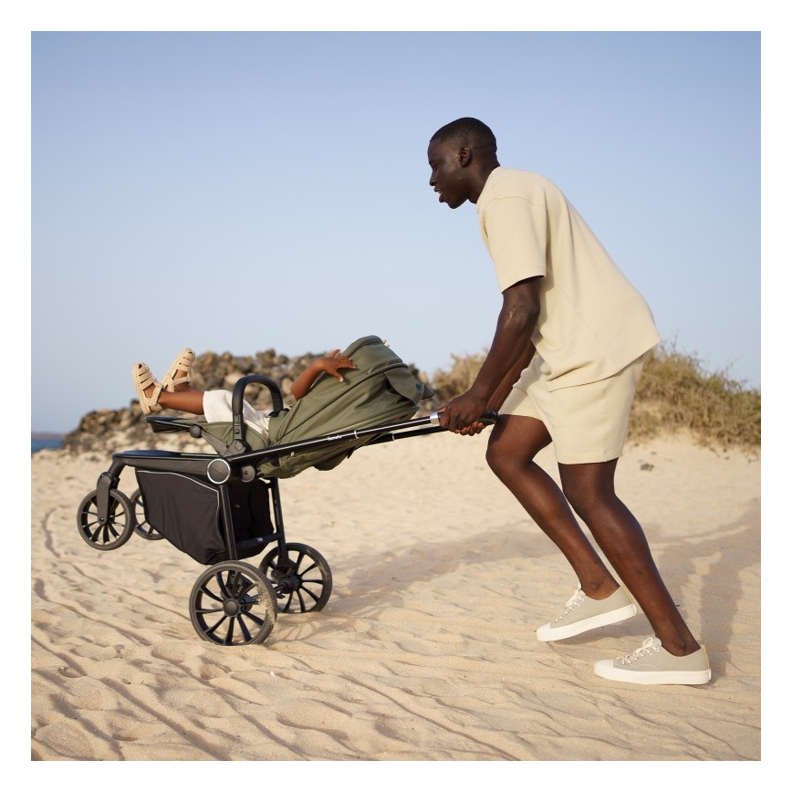 Lionelo - Cochecito combinable 3 en 1 MIKA PLUS Verde oliva