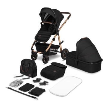 Lionelo - Cochecito combinado 2 en 1 AMBER Negro Ónix