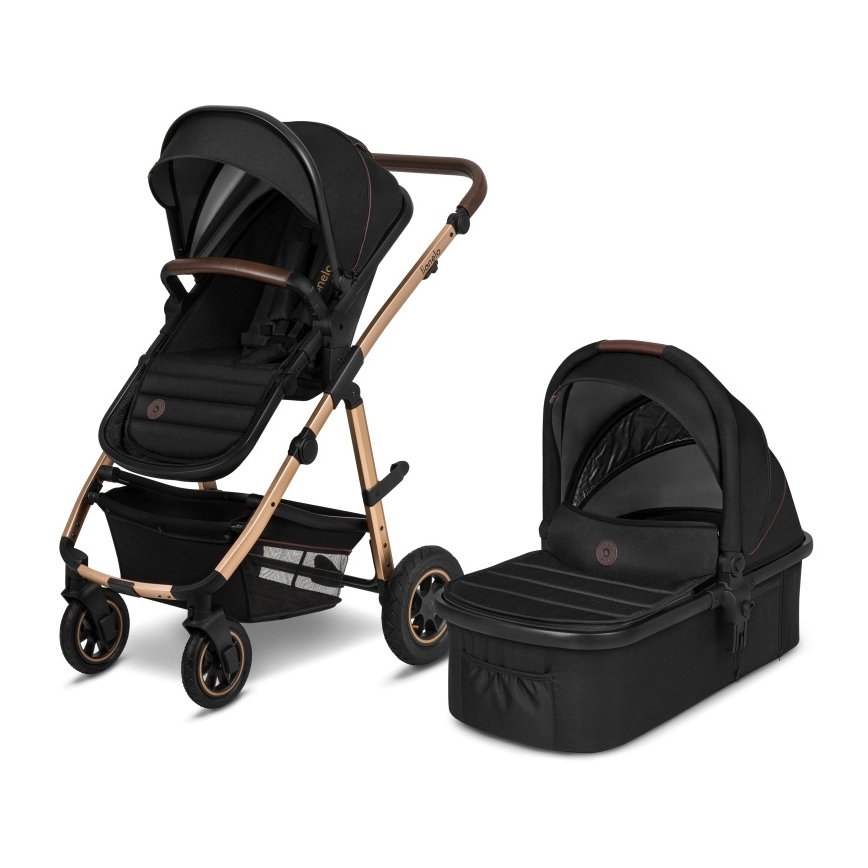 Lionelo - Cochecito combinado 2 en 1 AMBER Negro Ónix