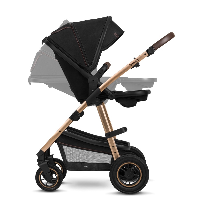 Lionelo - Cochecito combinado 2 en 1 AMBER Negro Ónix
