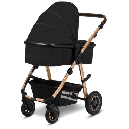 Lionelo - Cochecito combinado 2 en 1 AMBER Negro Ónix