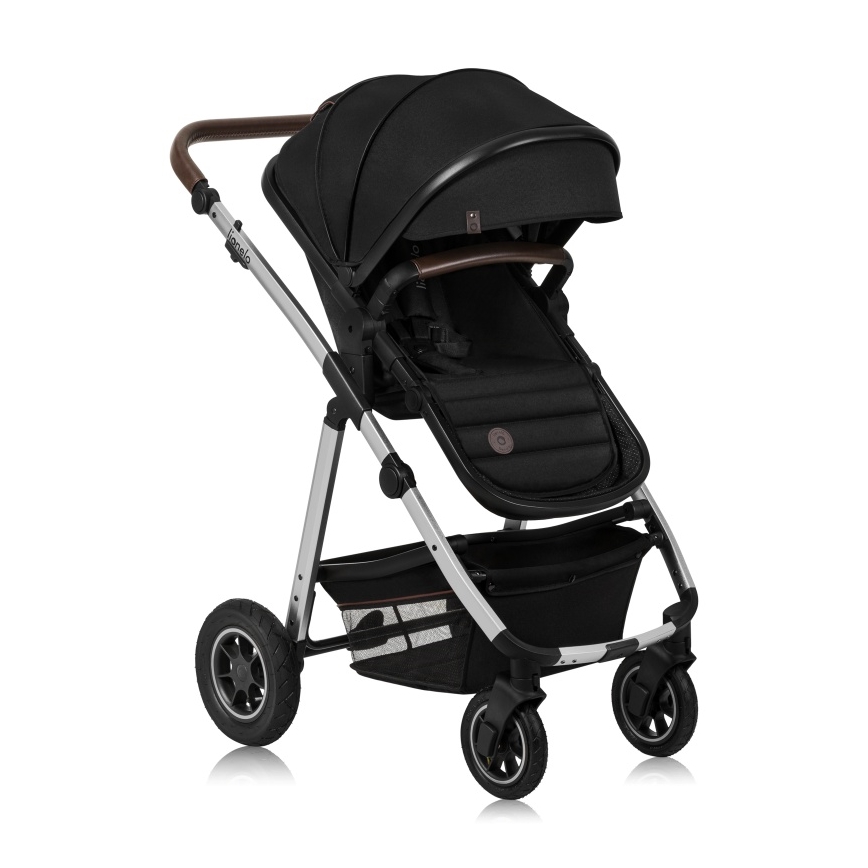 Lionelo - Cochecito combinado 2 en 1 AMBER Negro/Plata