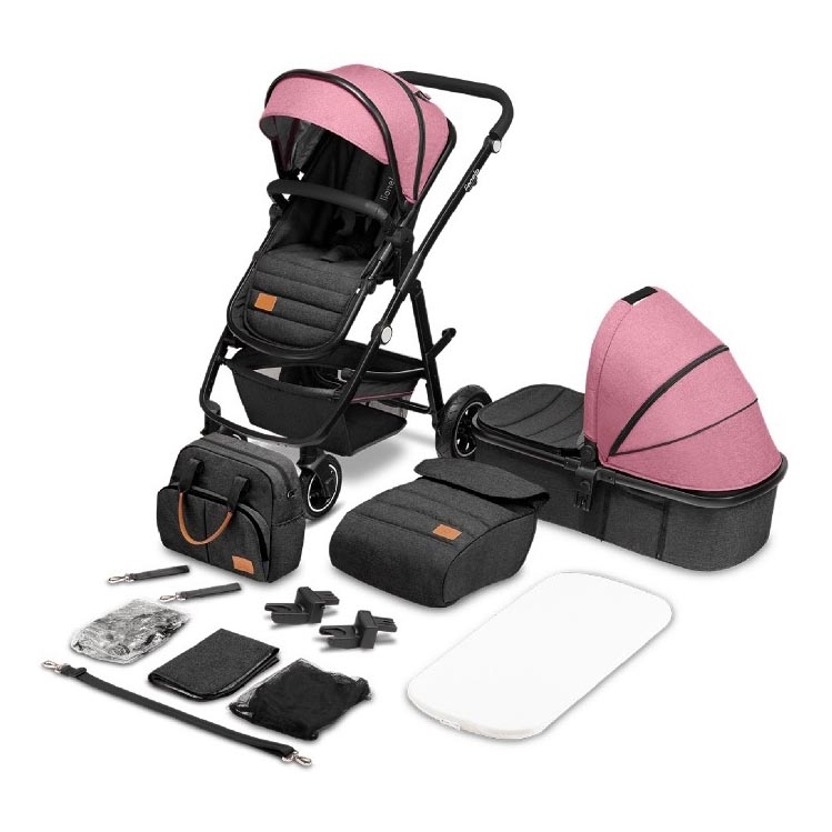 Lionelo - Cochecito combinado 2 en 1 AMBER Pink Rose