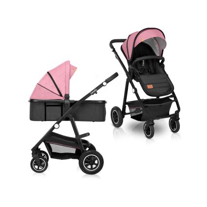 Lionelo - Cochecito combinado 2 en 1 AMBER Pink Rose