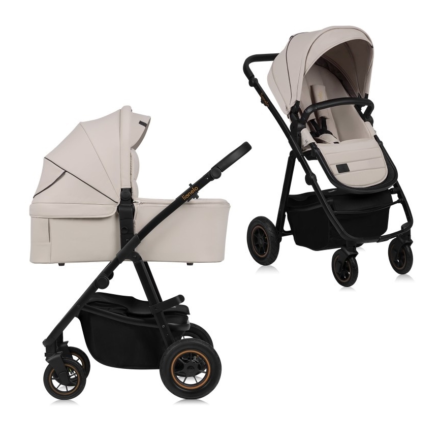 Lionelo - Cochecito combinado 2 en 1 AMBER PLUS Beige Arena