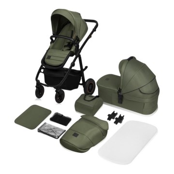 Lionelo - Cochecito combinado 2 en 1 AMBER PLUS Verde bosque