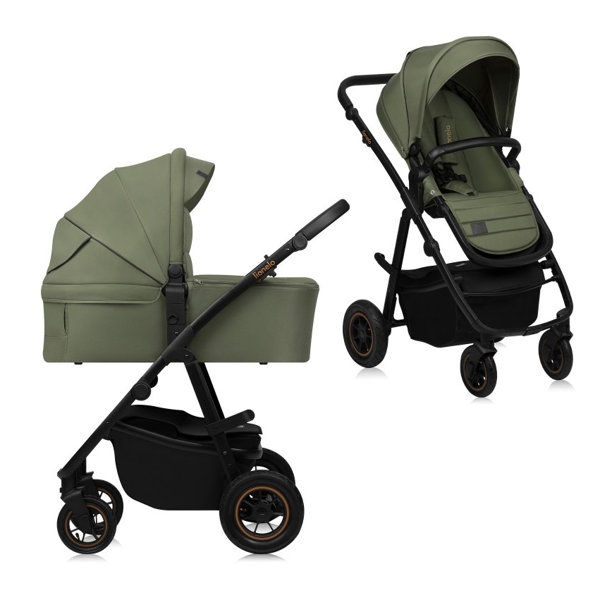 Lionelo - Cochecito combinado 2 en 1 AMBER PLUS Verde bosque