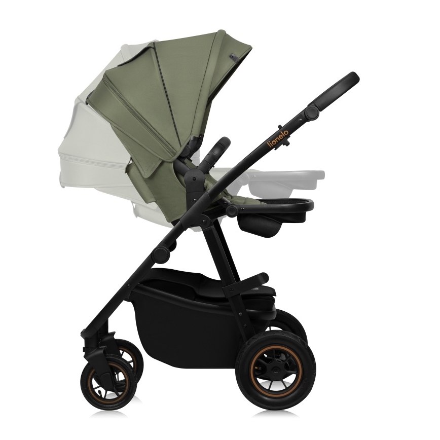 Lionelo - Cochecito combinado 2 en 1 AMBER PLUS Verde bosque
