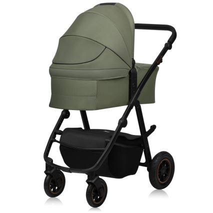 Lionelo - Cochecito combinado 2 en 1 AMBER PLUS Verde bosque