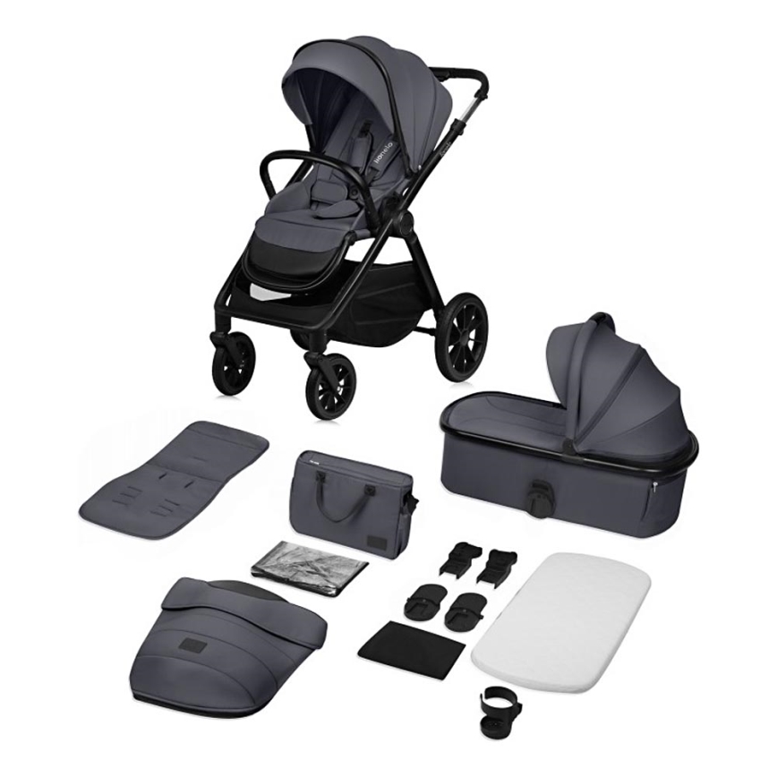 Lionelo - Cochecito combinado 2 en 1 LAYLA Grey Stone