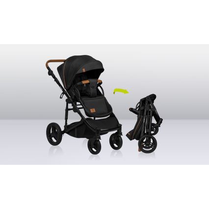 Lionelo - Cochecito combinado 2 en 1 MARI TOUR Negro Ónix