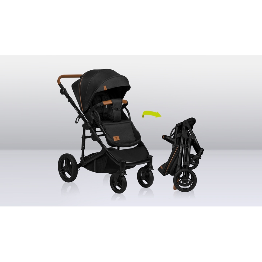 Lionelo - Cochecito combinado 2 en 1 MARI TOUR Negro Ónix