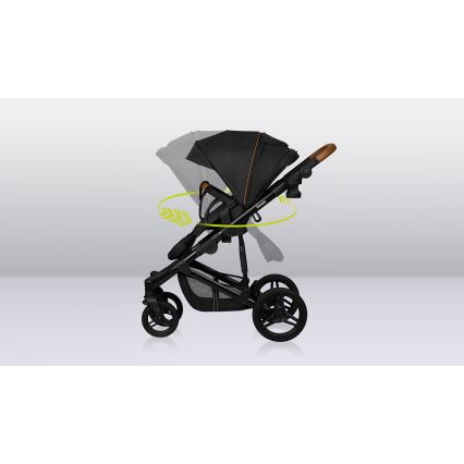 Lionelo - Cochecito combinado 2 en 1 MARI TOUR Negro Ónix