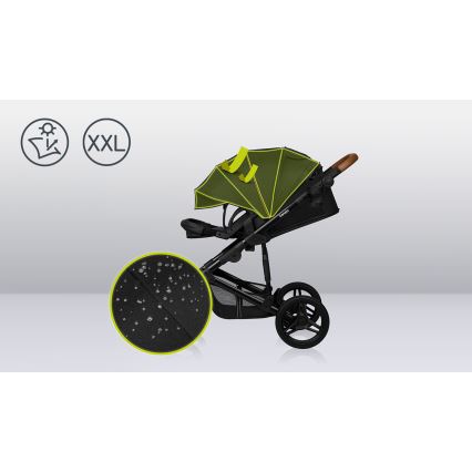 Lionelo - Cochecito combinado 2 en 1 MARI TOUR Negro Ónix