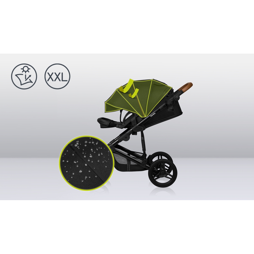 Lionelo - Cochecito combinado 2 en 1 MARI TOUR Negro Ónix