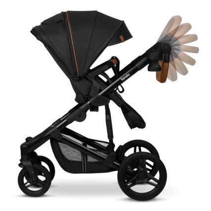 Lionelo - Cochecito combinado 2 en 1 MARI TOUR Negro Ónix