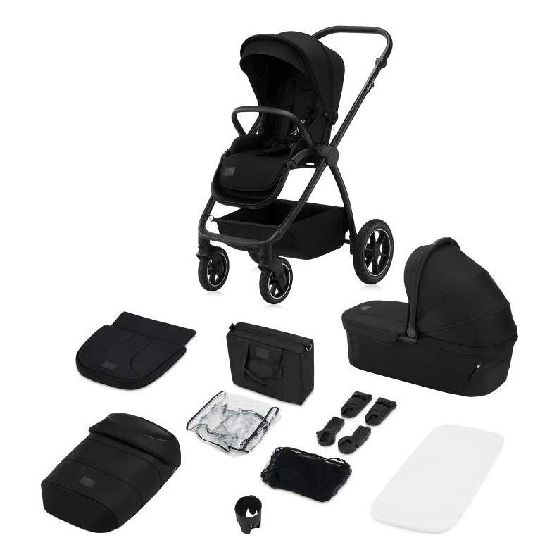 Lionelo - Cochecito combinado 2 en 1 MERIL Black Onyx