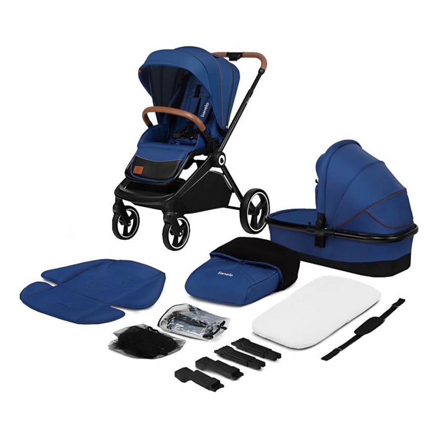 Lionelo - Cochecito combinado 2 en 1 MIKA Azul marino