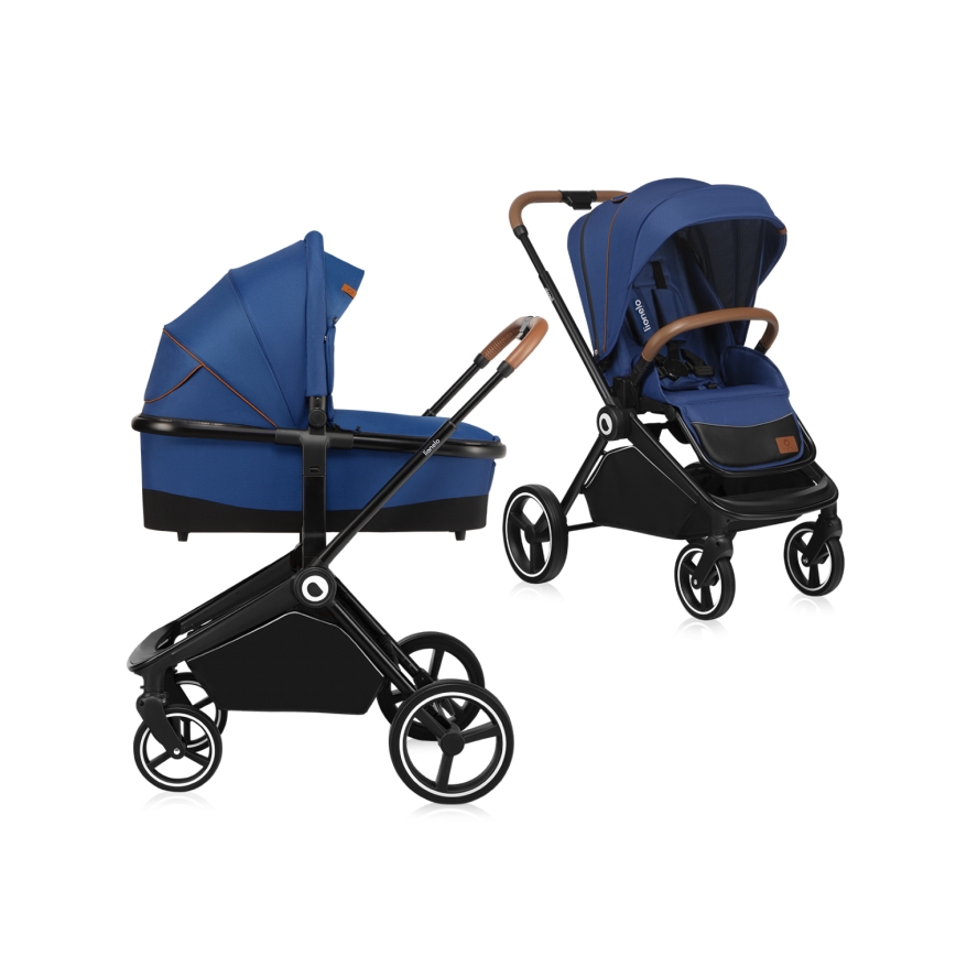 Lionelo - Cochecito combinado 2 en 1 MIKA Azul marino