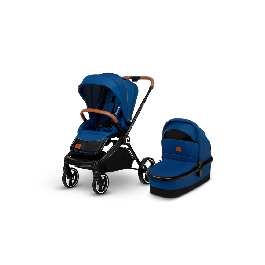 Lionelo - Cochecito combinado 2 en 1 MIKA Azul marino