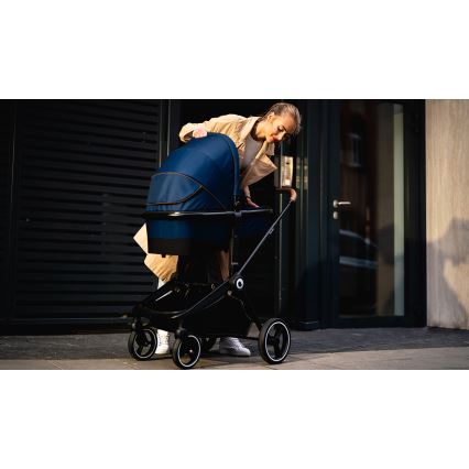 Lionelo - Cochecito combinado 2 en 1 MIKA Blue Navy