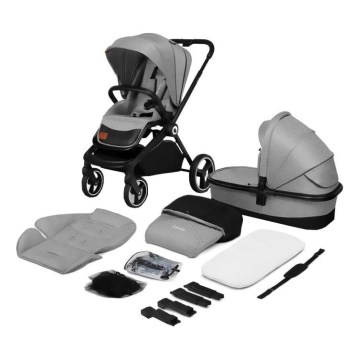 Lionelo - Cochecito combinado 2 en 1 MIKA Grey Stone