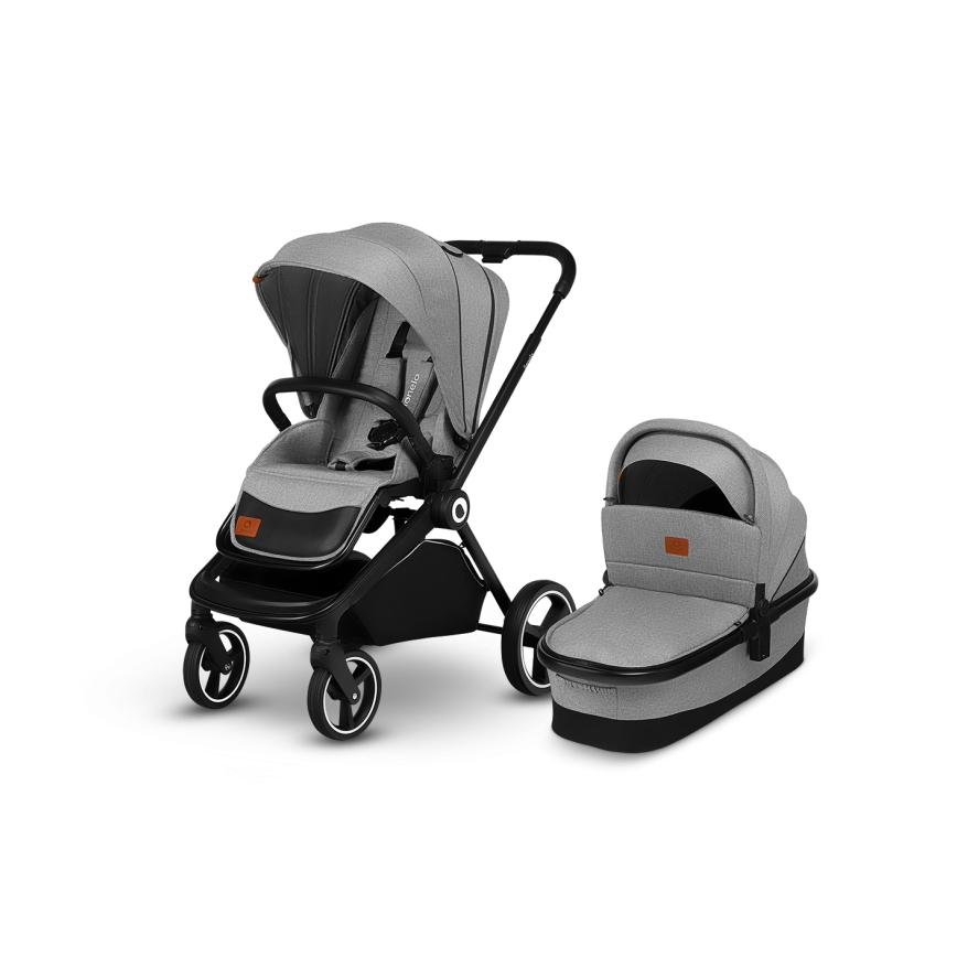 Lionelo - Cochecito combinado 2 en 1 MIKA Grey Stone