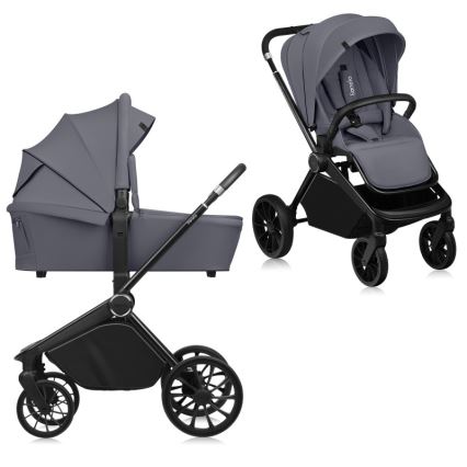Lionelo - Cochecito combinado 2 en 1 MIKA PLUS Gris Piedra