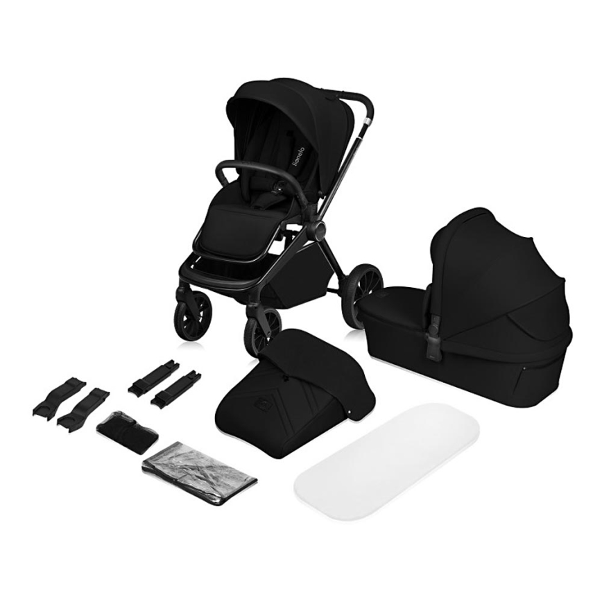 Lionelo - Cochecito combinado 2 en 1 MIKA PLUS Negro Ónix