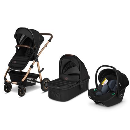 Lionelo - Cochecito combinado 3 en 1 AMBER Black Onyx