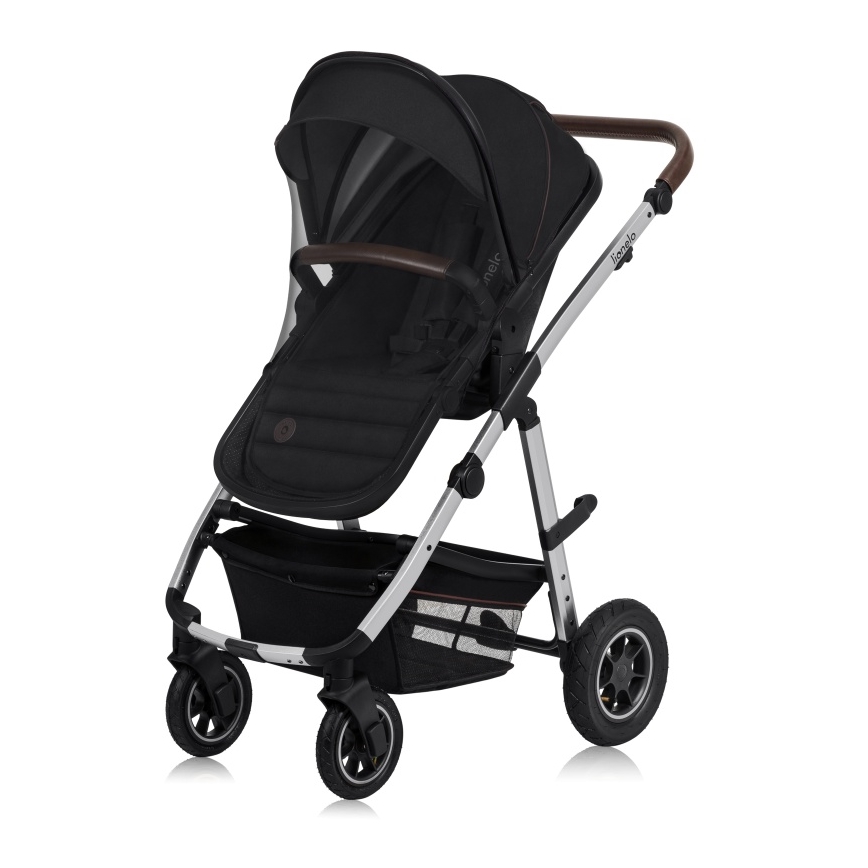 Lionelo - Cochecito combinado 3 en 1 AMBER Negro/Plateado