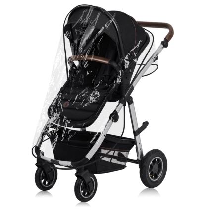 Lionelo - Cochecito combinado 3 en 1 AMBER Negro/Plateado