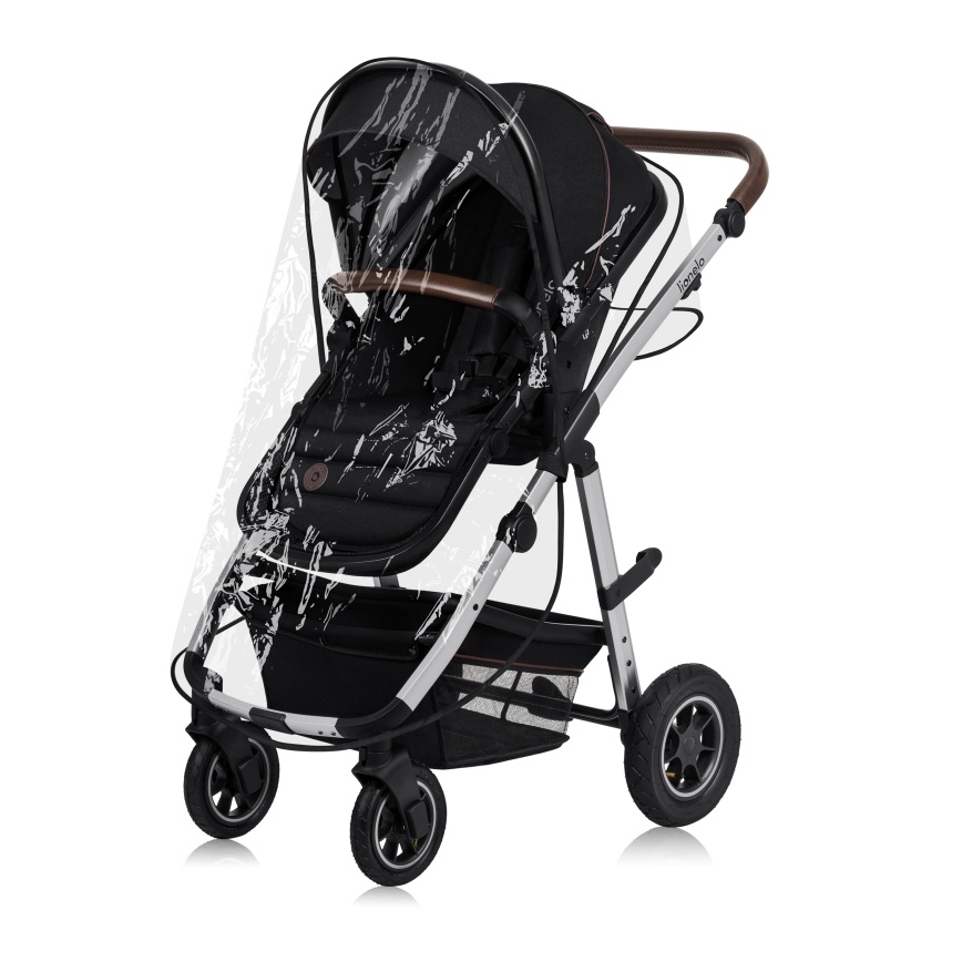 Lionelo - Cochecito combinado 3 en 1 AMBER Negro/Plateado