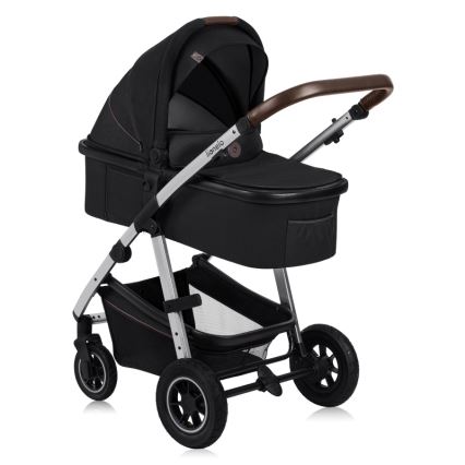 Lionelo - Cochecito combinado 3 en 1 AMBER Negro/Plateado