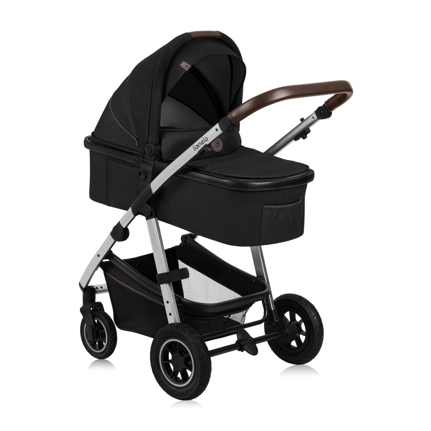 Lionelo - Cochecito combinado 3 en 1 AMBER Negro/Plateado