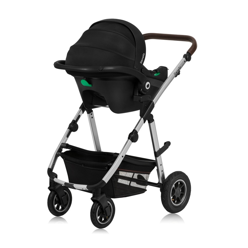 Lionelo - Cochecito combinado 3 en 1 AMBER Negro/Plateado