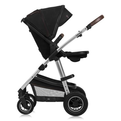 Lionelo - Cochecito combinado 3 en 1 AMBER Negro/Plateado
