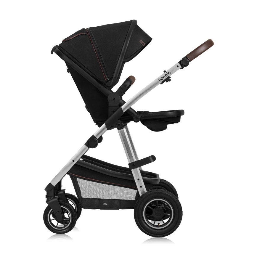 Lionelo - Cochecito combinado 3 en 1 AMBER Negro/Plateado