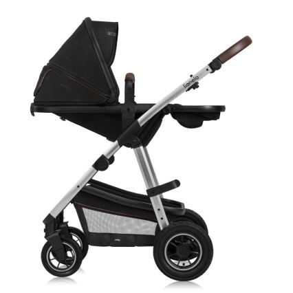 Lionelo - Cochecito combinado 3 en 1 AMBER Negro/Plateado