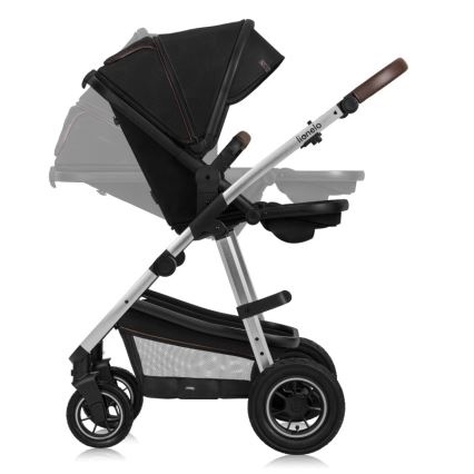 Lionelo - Cochecito combinado 3 en 1 AMBER Negro/Plateado