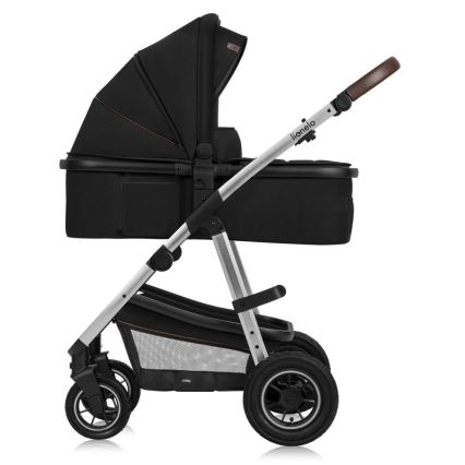 Lionelo - Cochecito combinado 3 en 1 AMBER Negro/Plateado