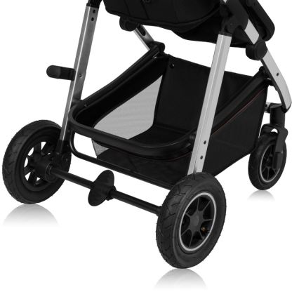 Lionelo - Cochecito combinado 3 en 1 AMBER Negro/Plateado