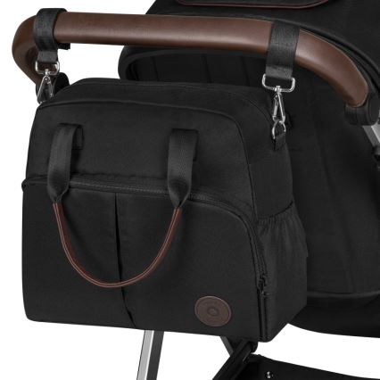Lionelo - Cochecito combinado 3 en 1 AMBER Negro/Plateado