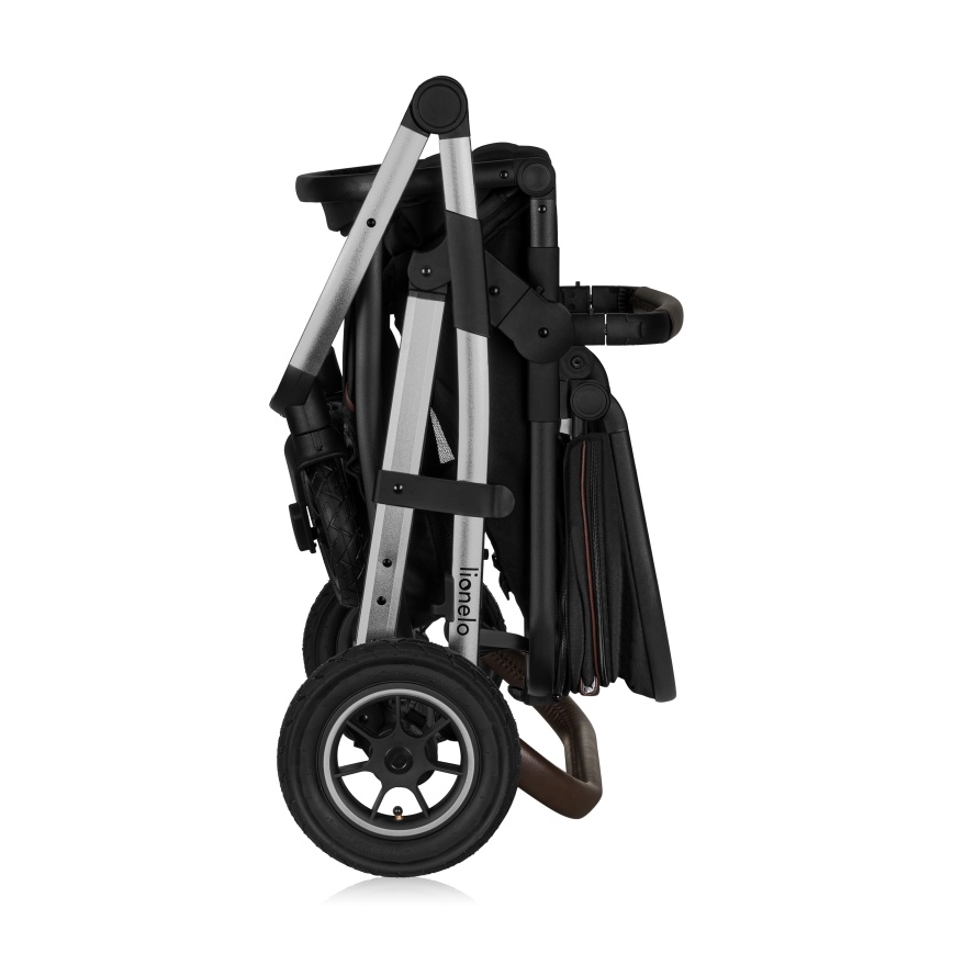 Lionelo - Cochecito combinado 3 en 1 AMBER Negro/Plateado