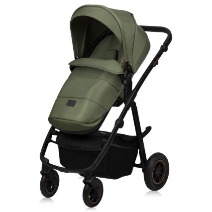 Lionelo - Cochecito combinado 3 en 1 AMBER PLUS Bosque Verde