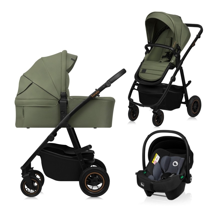 Lionelo - Cochecito combinado 3 en 1 AMBER PLUS Bosque Verde